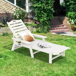 Шезлонг Costway NP11981WH (White)