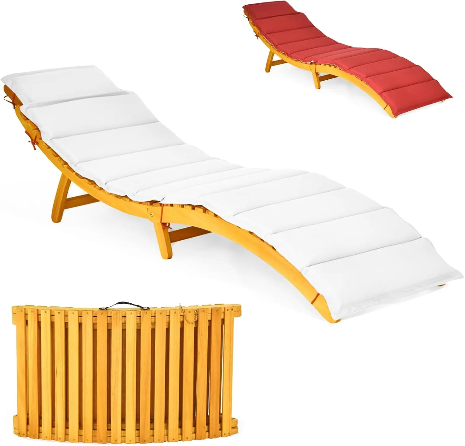 Sezlong Costway NP12361 (Natural)