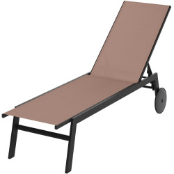 Шезлонг Costway NP12860CF-1 (Brown) Thumb