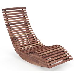 Шезлонг-качалка Costway NP11504 (Brown) Thumb