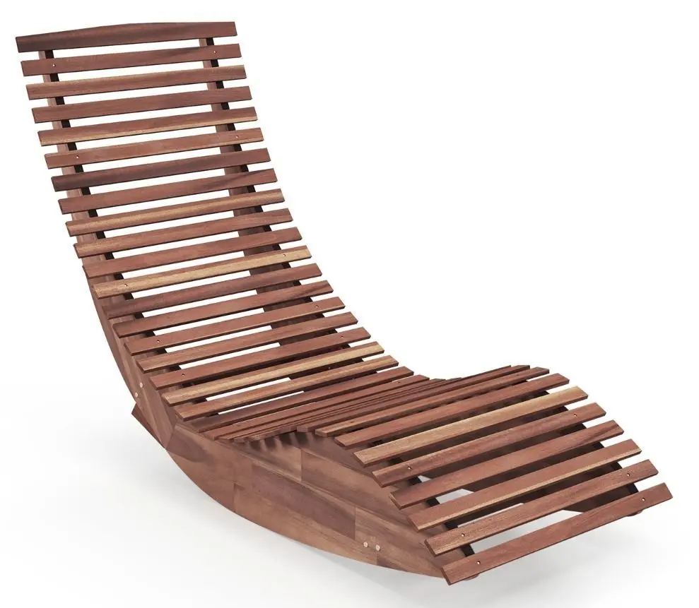 Шезлонг-качалка Costway NP11504 (Brown) - 2