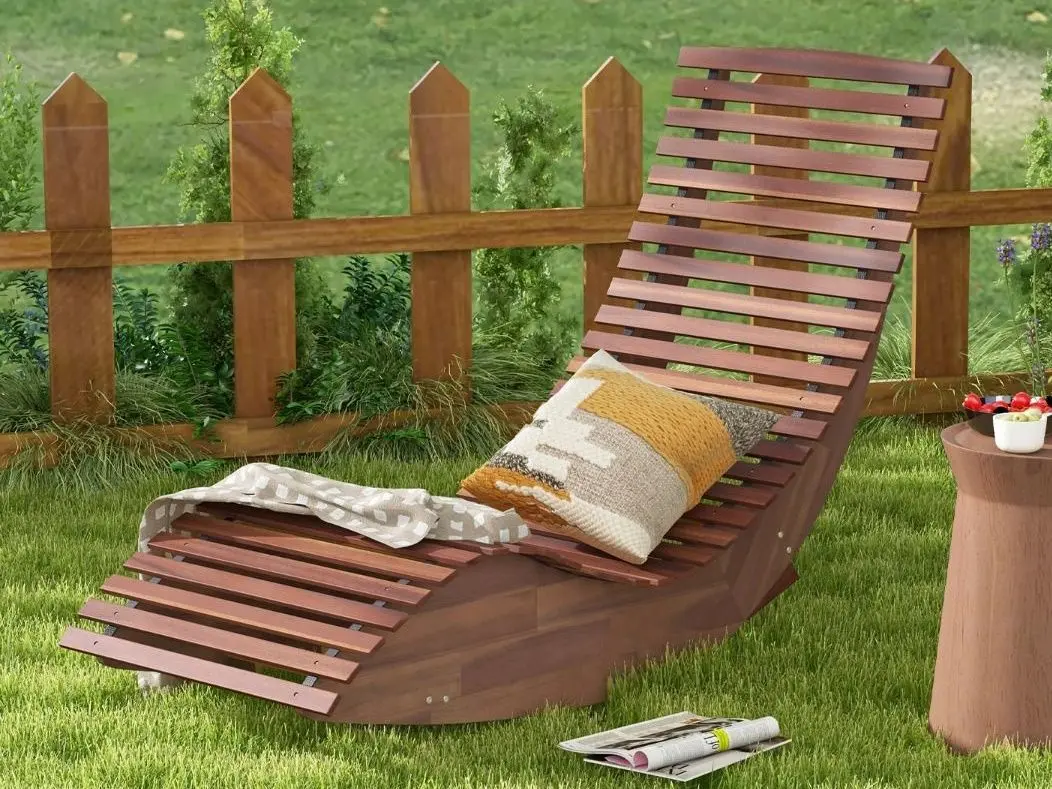 Шезлонг-качалка Costway NP11504 (Brown)