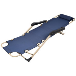 Шезлонг Enero Camp 1065496 (Blue/Beige) Thumb