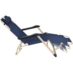 Шезлонг Enero Camp 1065496 (Blue/Beige) Thumb