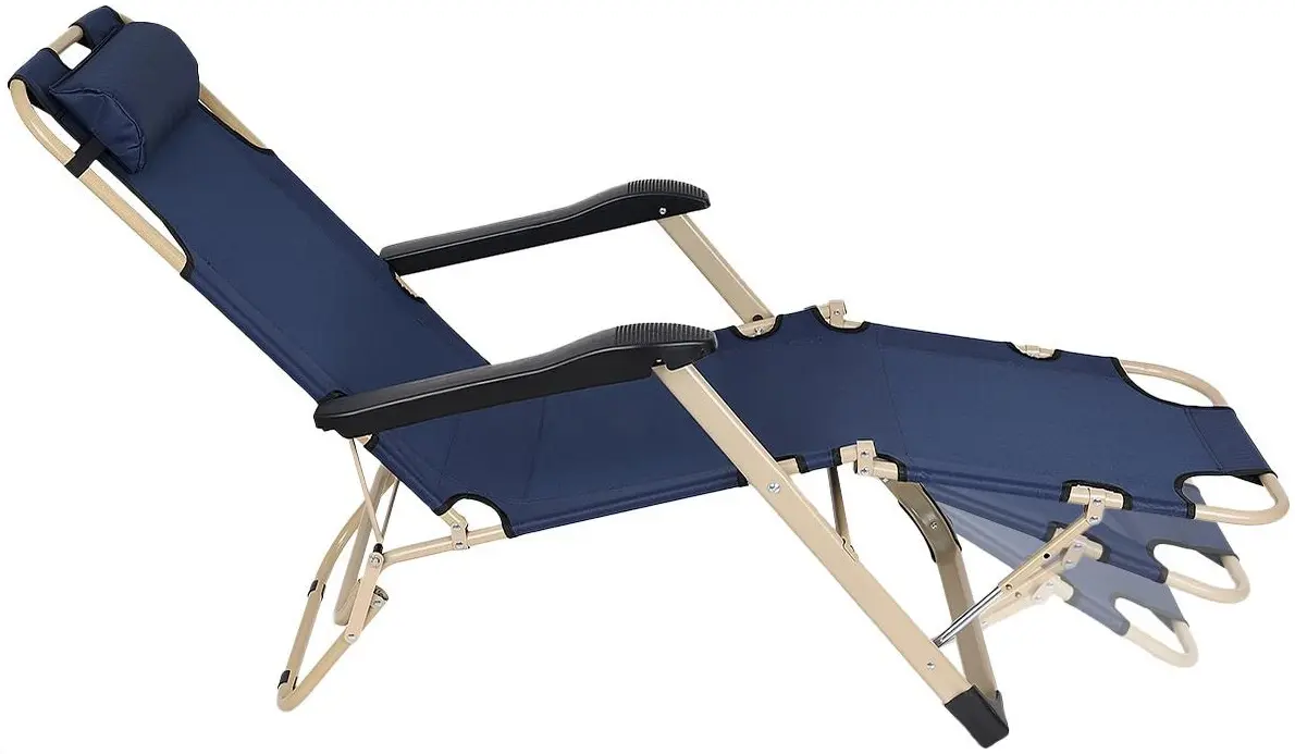 Шезлонг Enero Camp 1065496 (Blue/Beige) - 3