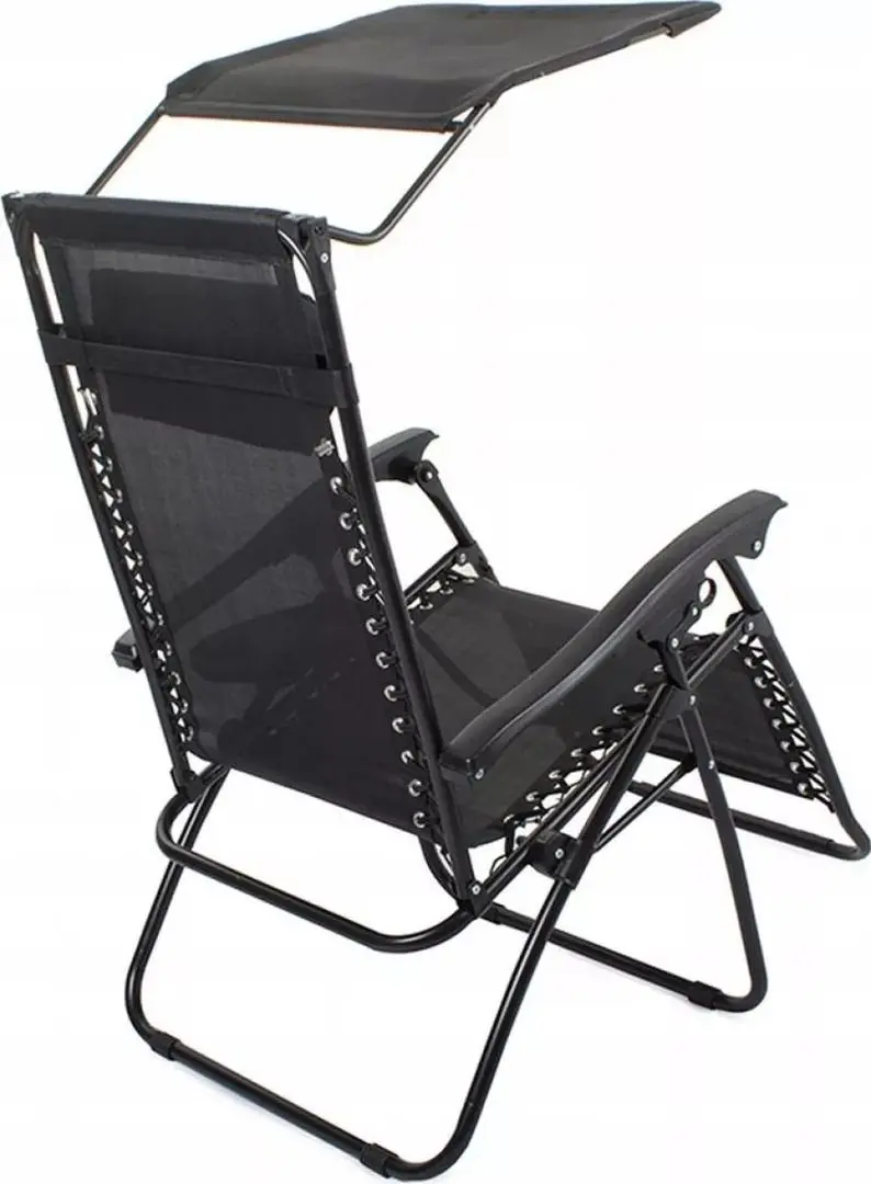 Sezlong cu acoperis GardenLine LEZ9962 (Black)