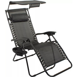 Sezlong cu acoperis GardenLine LEZ9962 (Black)