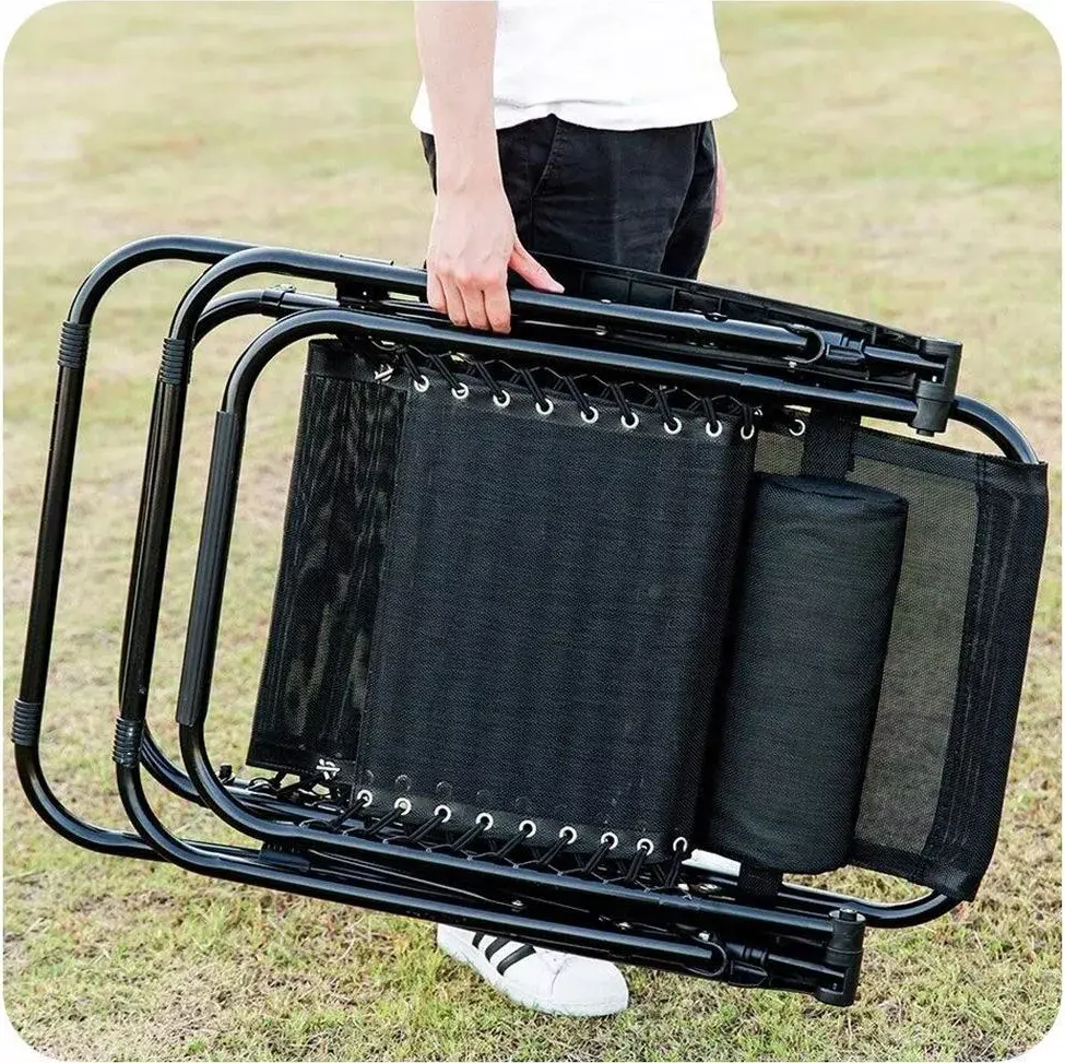 Sezlong cu acoperis GardenLine LEZ9962 (Black)