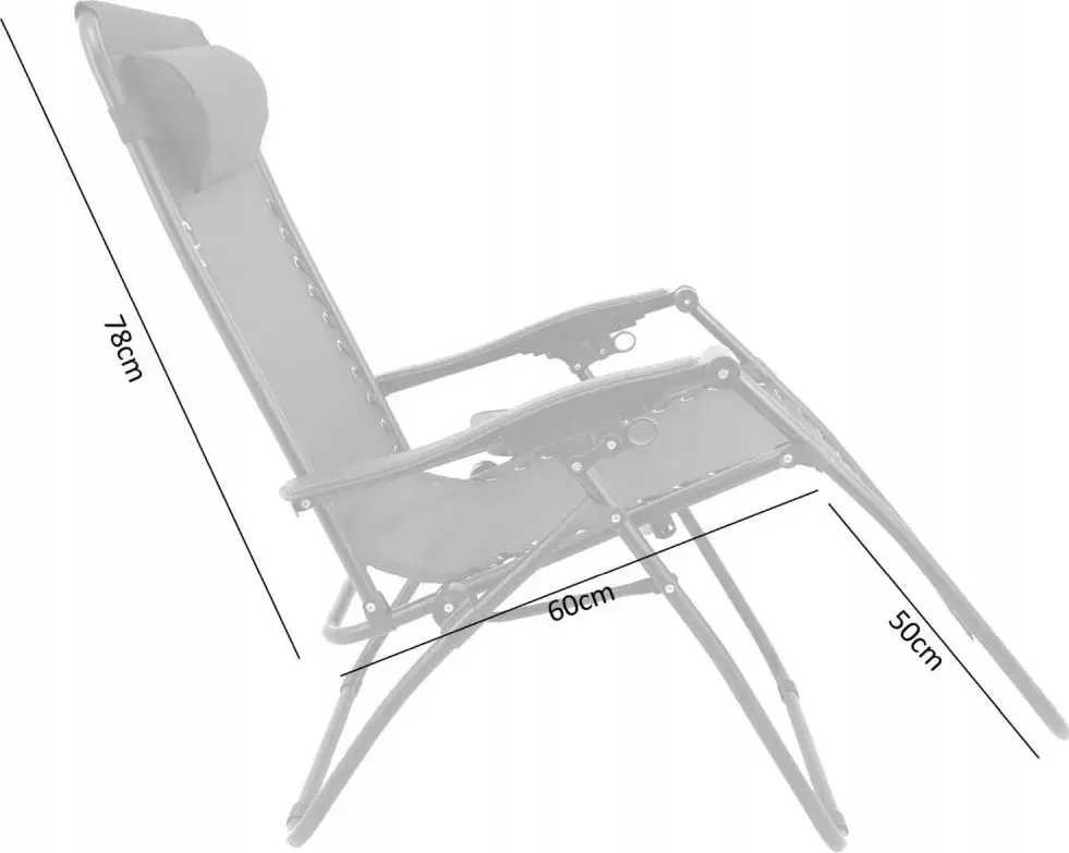 Sezlong cu acoperis GardenLine LEZ9962 (Black)