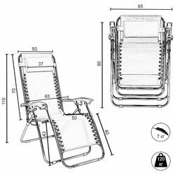 Шезлонг GardenLine LEZ2722 (Brown) Thumb