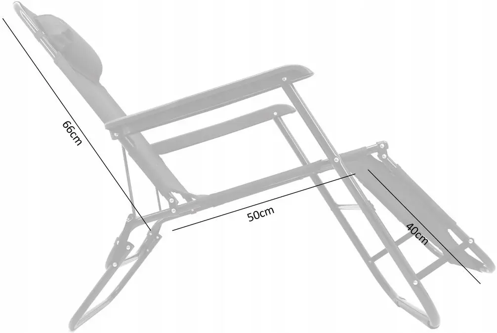 Шезлонг GardenLine LEZ7838 (Black)