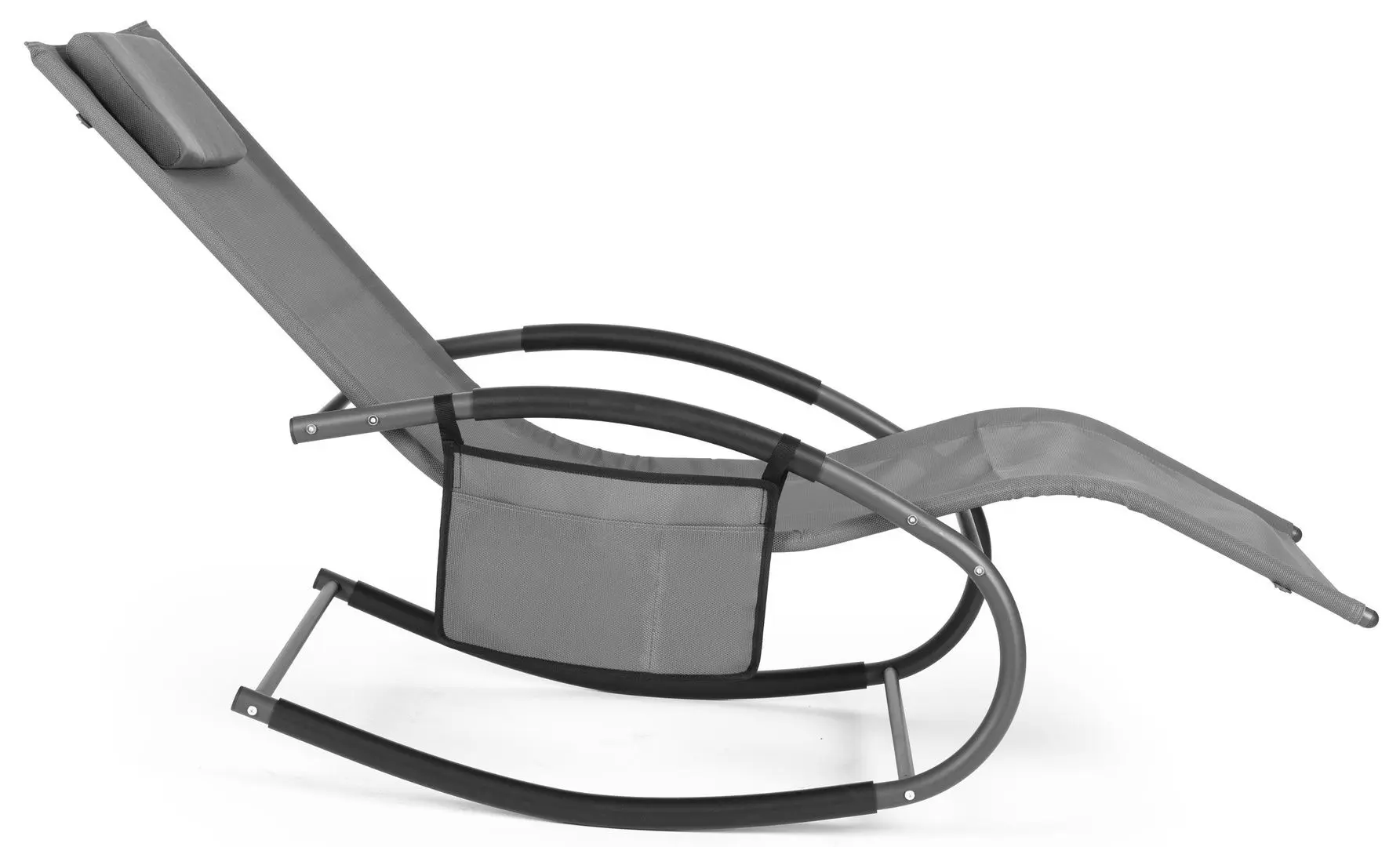 Шезлонг-качалка GardenLine LEZ1601 (Grey/Black) - 7