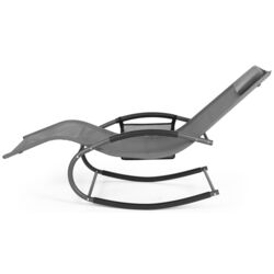 Шезлонг-качалка GardenLine LEZ1601 (Grey/Black) Thumb