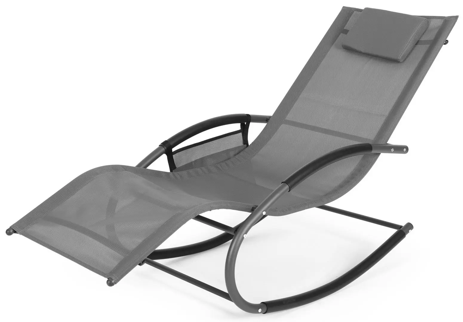 Шезлонг-качалка GardenLine LEZ1601 (Grey/Black) - 4