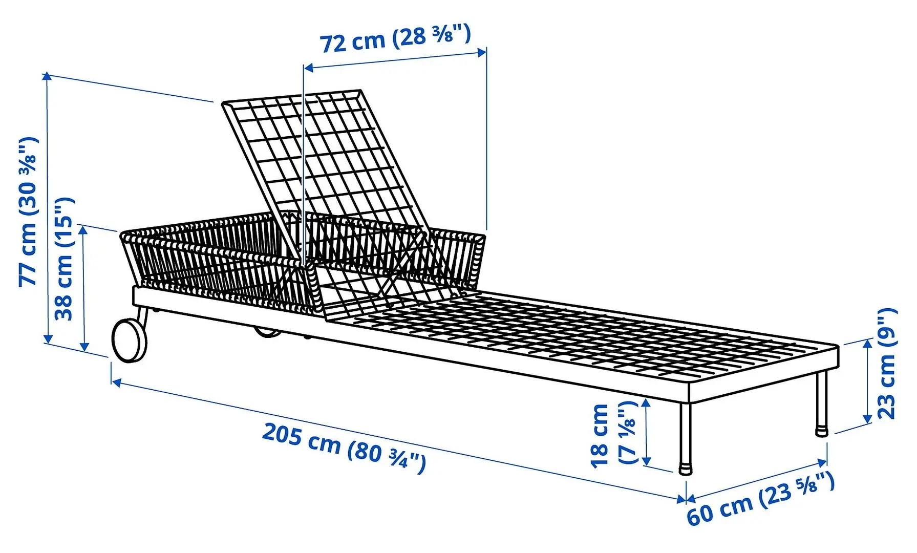 Шезлонг Ikea Segeron (Белый/Бежевый)
