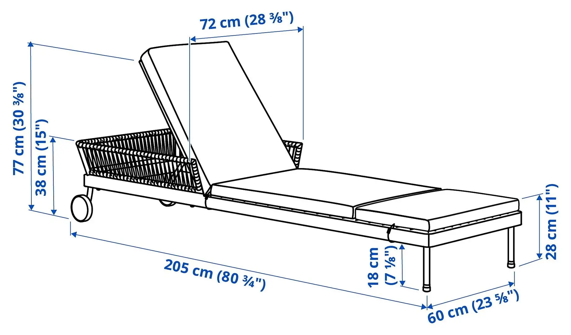 Sezlong Ikea Segeron (Alb/Bej/Froson/Duvholmen Bej)