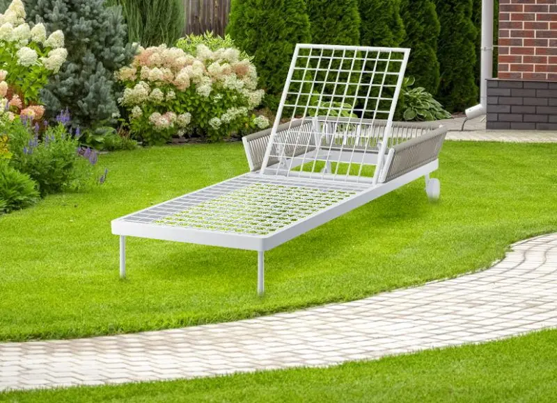 Шезлонг Ikea Segeron (Белый/Бежевый)