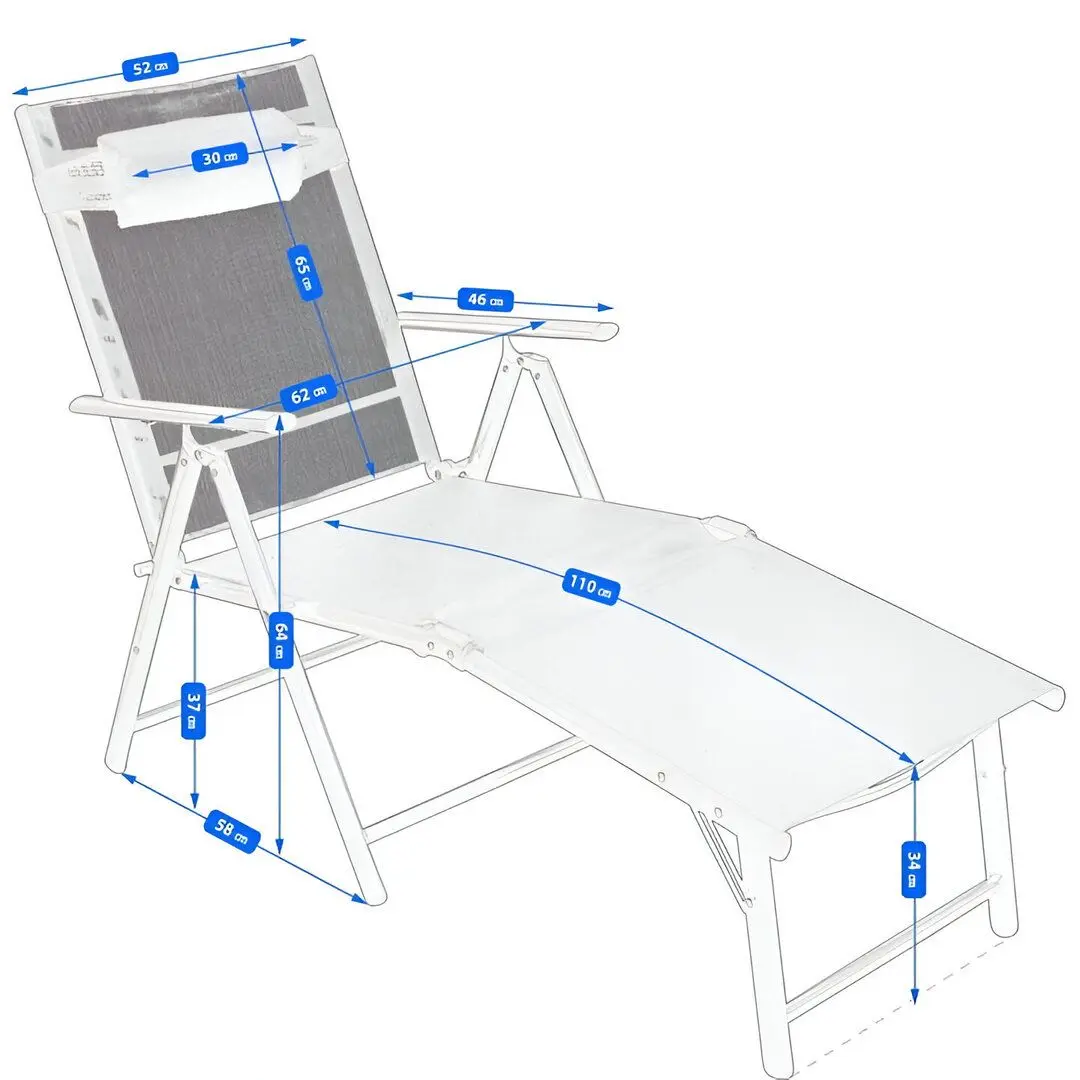 Шезлонг Jumi OM-281653 (Black)