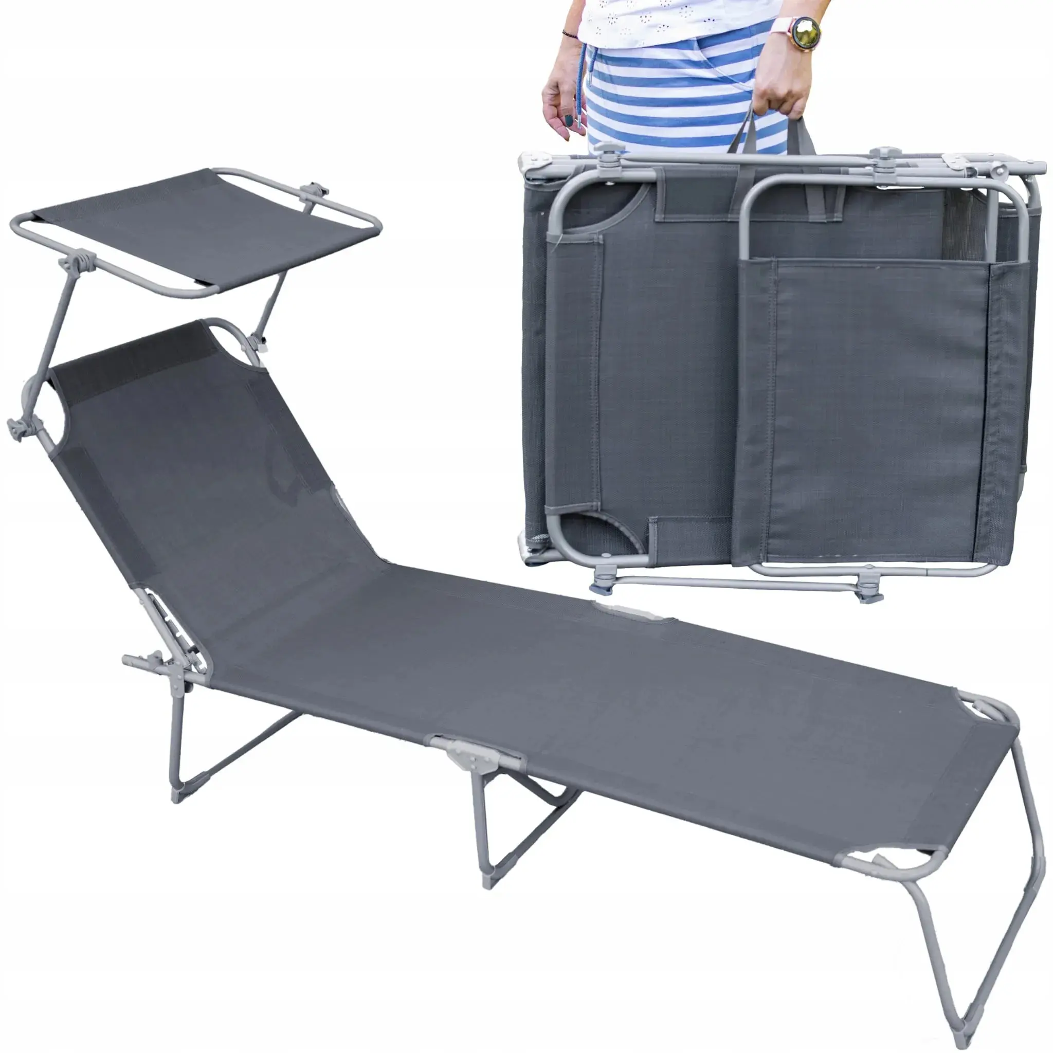 Шезлонг Jumi OM-282124 (Grey) - 3