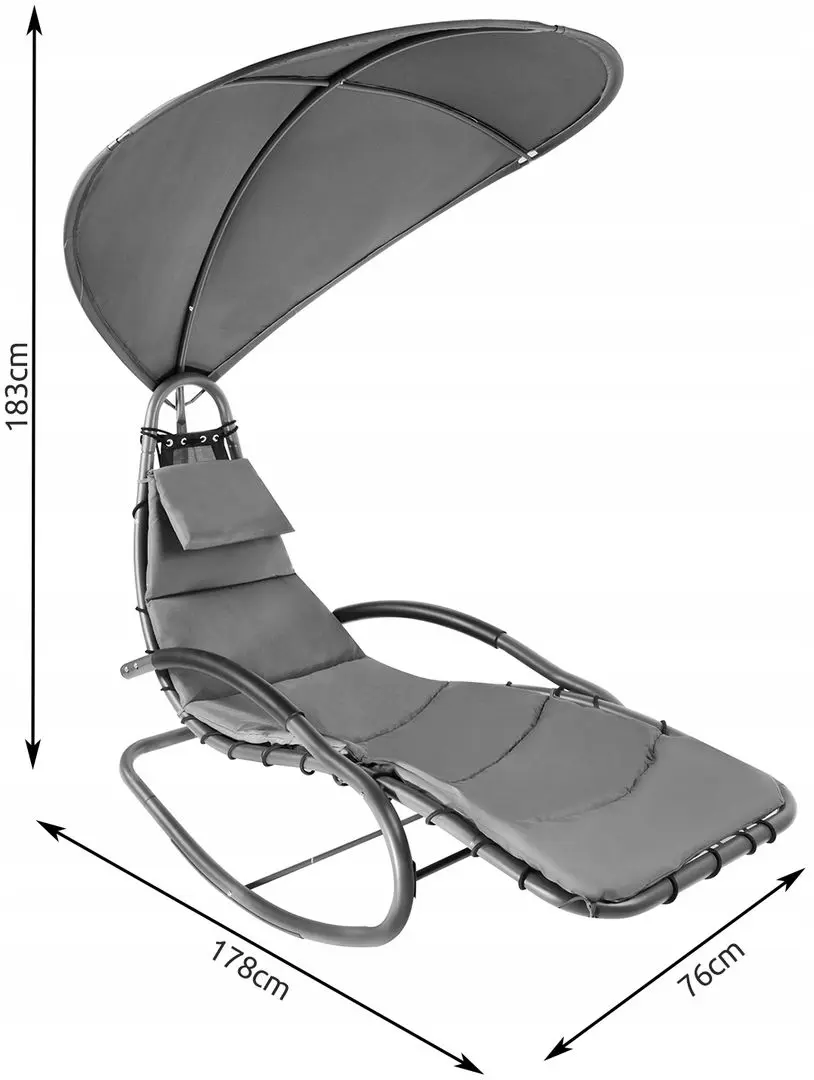 Sezlong balansoar Malatec 12115 (Gray) - 2