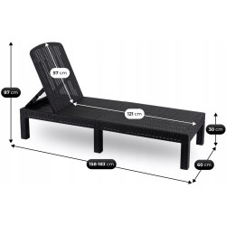Шезлонг Mebel Elite Arizona (Black) Thumb
