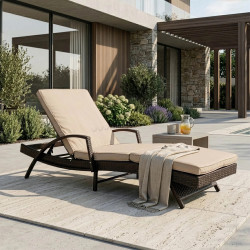 Шезлонг Mebel Elite Feliz (Brown/Beige)