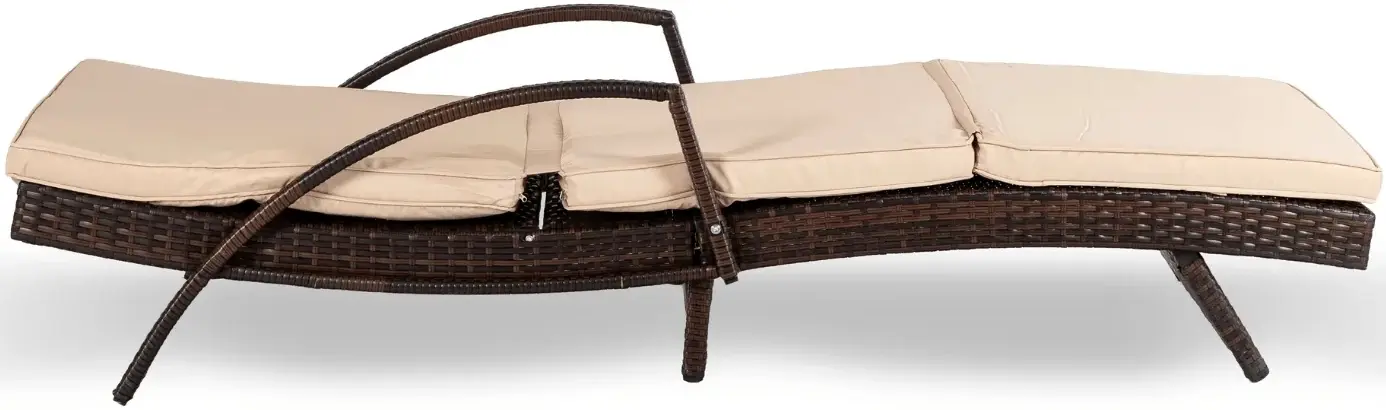 Шезлонг Mebel Elite Feliz (Brown/Beige) - 5