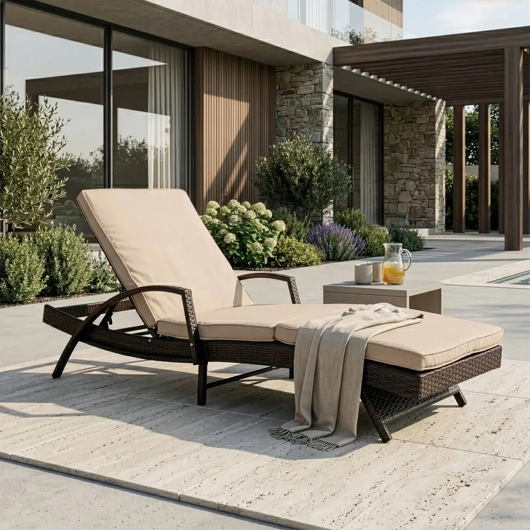 Шезлонг Mebel Elite Feliz (Brown/Beige)