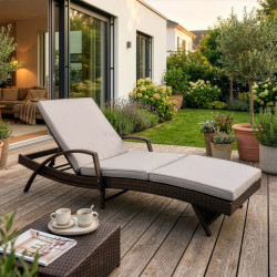 Шезлонг Mebel Elite Feliz (Brown/Grey)