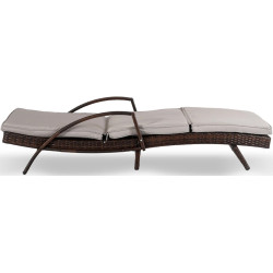 Шезлонг Mebel Elite Feliz (Brown/Grey) Thumb