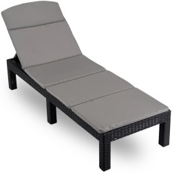 Шезлонг Mebel Elite Luizjana (Black/Grey) Thumb