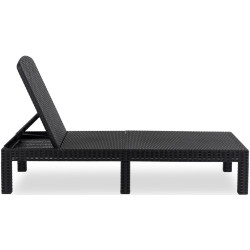 Шезлонг Mebel Elite Luizjana (Black/Grey) Thumb