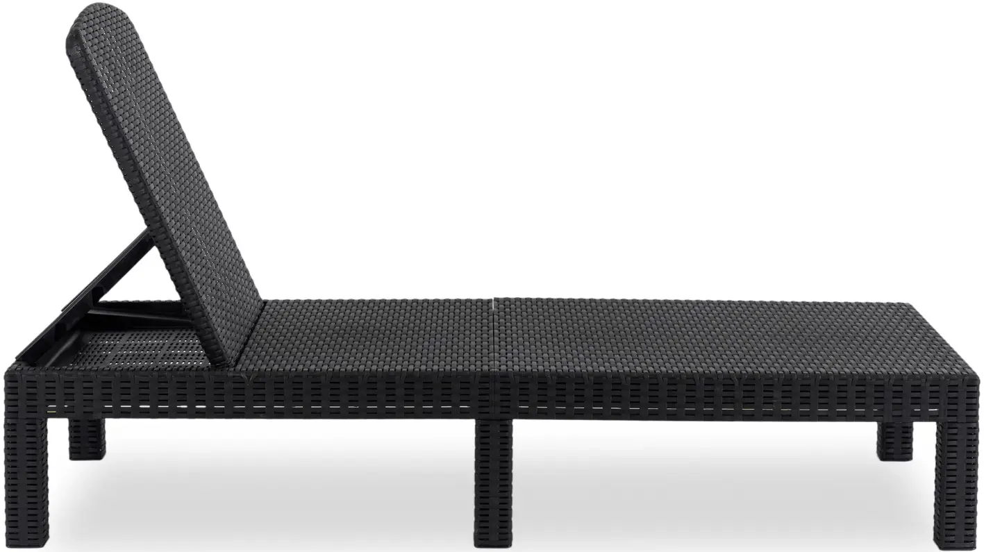 Шезлонг Mebel Elite Luizjana (Black/Grey) - 3