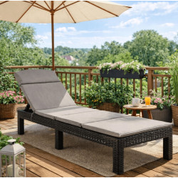 Sezlong Mebel Elite Luizjana (Black/Grey)