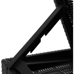 Шезлонг Mebel Elite Luizjana (Black/Grey) Thumb