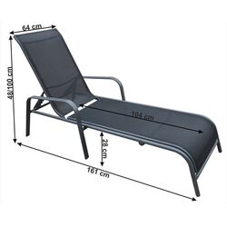 Sezlong Mobhaus Atreo (Black/Gray) Thumb