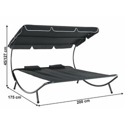 Шезлонг с тентом Mobhaus Multina (Gray) Thumb