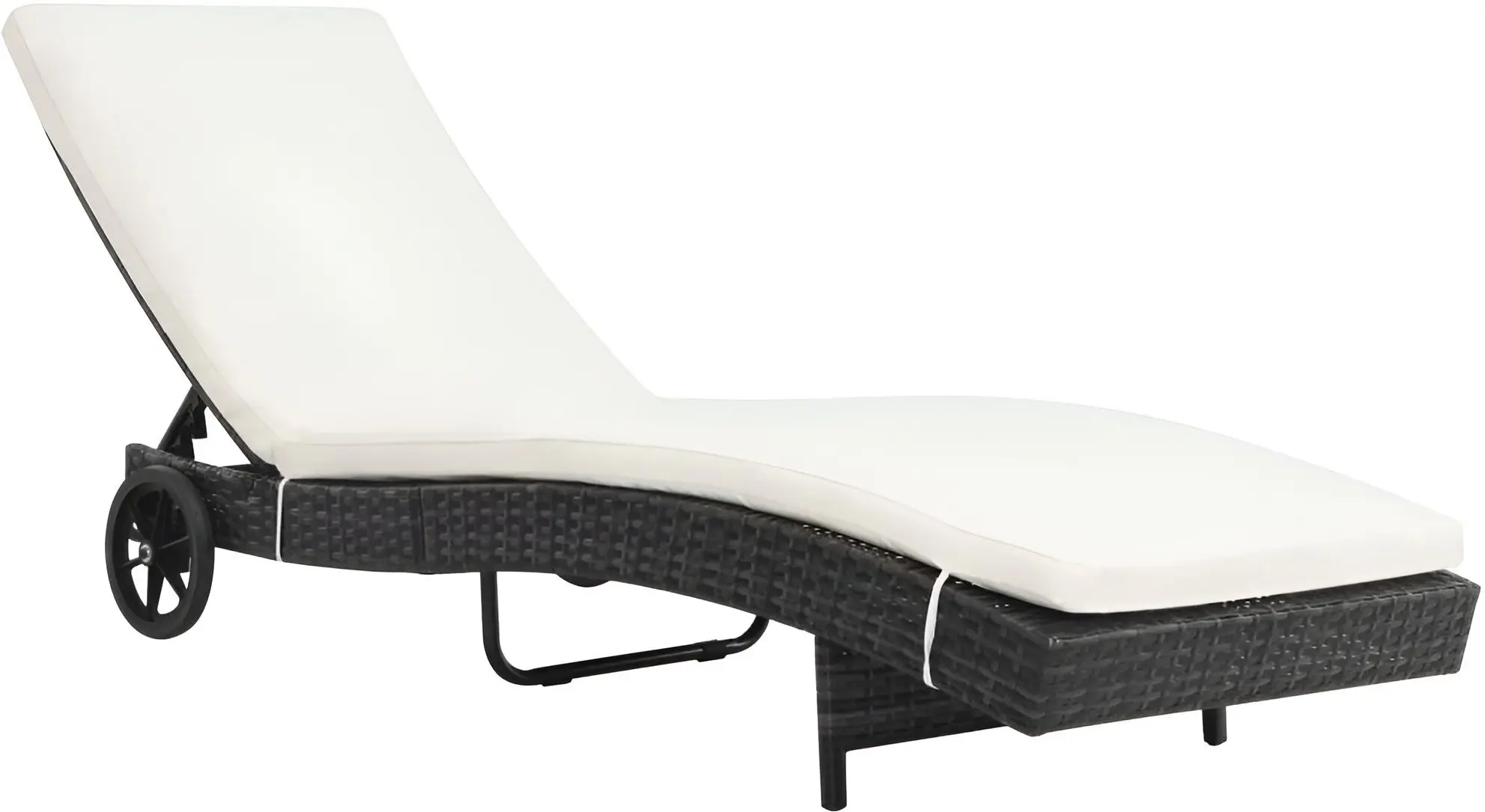 Șezlong VidaXL 44454 (Black/White)