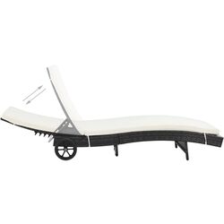 Șezlong VidaXL 44454 (Black/White) Thumb