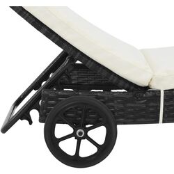 Șezlong VidaXL 44454 (Black/White) Thumb