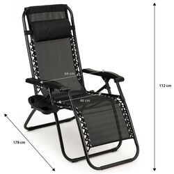 Шезлонг Modern Home KJF010CZ (Black) Thumb