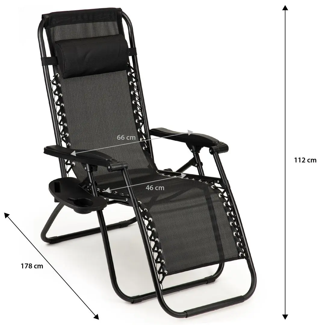Шезлонг Modern Home KJF010CZ (Black) - 2