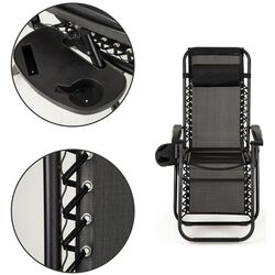 Шезлонг Modern Home KJF010CZ (Black) Thumb