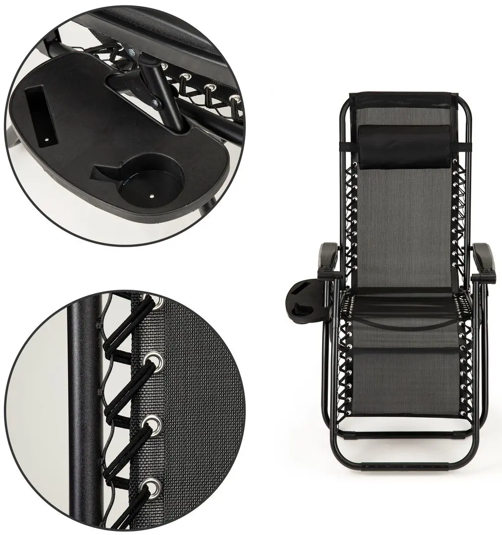 Шезлонг Modern Home KJF010CZ (Black) - 6