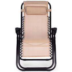 Sezlong Modern Home Zero Gravity ZRL009 (Beige/Black) Thumb