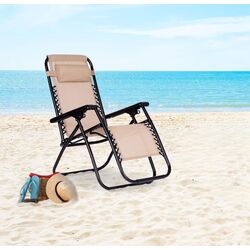 Sezlong Modern Home Zero Gravity ZRL009 (Beige/Black)