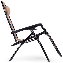 Sezlong Modern Home Zero Gravity ZRL009 (Beige/Black) Thumb