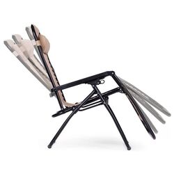 Sezlong Modern Home Zero Gravity ZRL009 (Beige/Black) Thumb