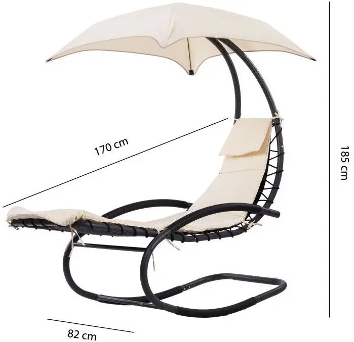 Sezlong cu copertina Modern Home PH158A (Beige)