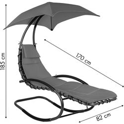 Sezlong cu copertina Modern Home PH158A (Grey) Thumb